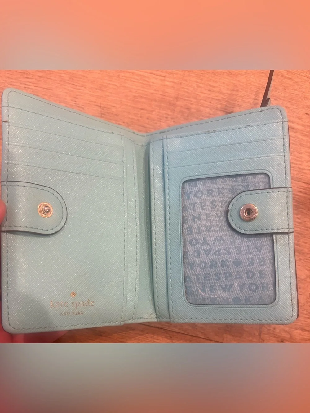Kate Spade Light Teal Saffiano Wallet